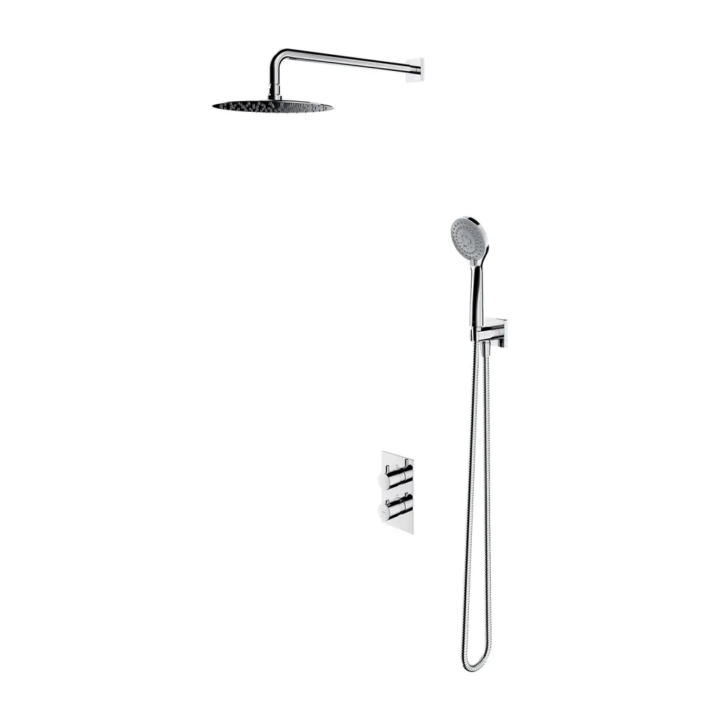 OMNIRES Y - Sprchový set s termostatem pod omítku, s tělesem, průměr 25 cm, 5 proudů, chrom SYSYT01XCR