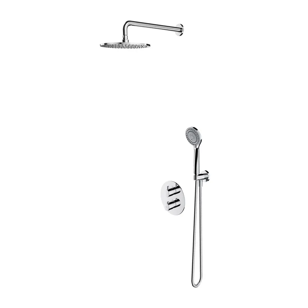 OMNIRES Y - Sprchový set s termostatem pod omítku, s tělesem, průměr 25 cm, 5 proudů,
