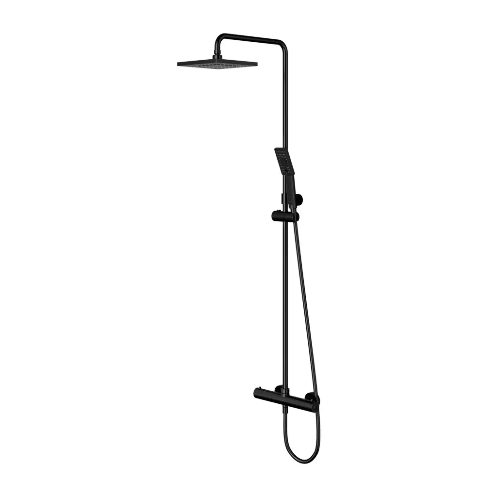 OMNIRES Y - Sprchový set s termostatem, 20x20 cm, 3 proudy, matná černá Y1244JBL