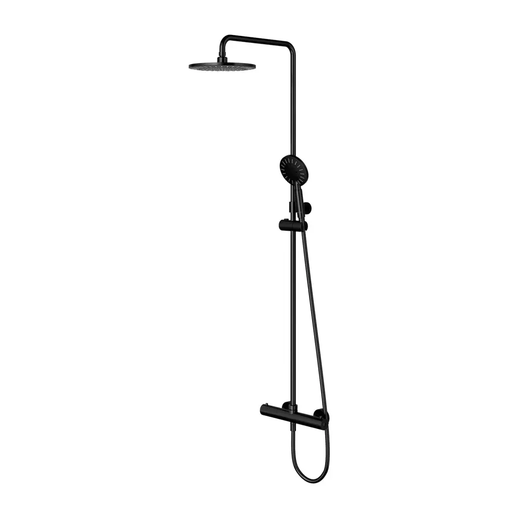 OMNIRES Y - Sprchový set s termostatem, průměr 23 cm, 3 proudy, matná černá Y1244NBL