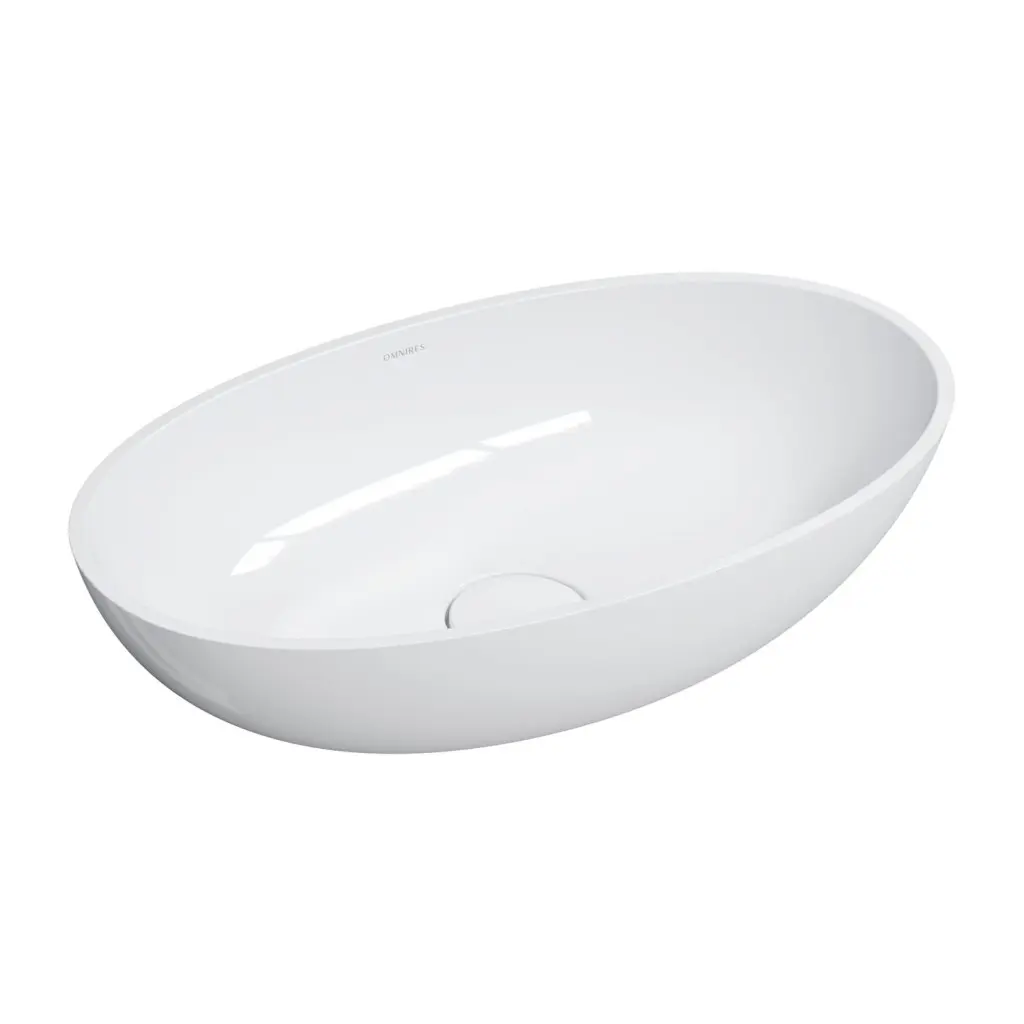 OMNIRES Shell M+ - Umyvadlo na desku 60x35 cm, bez přepadu,