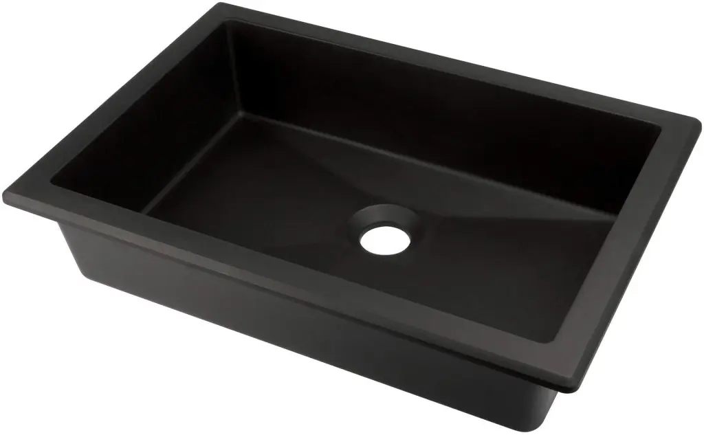Deante Zápustné/pod deskové umyvadlo Correo 50x35 cm - CQR NU5U, granit, černá
