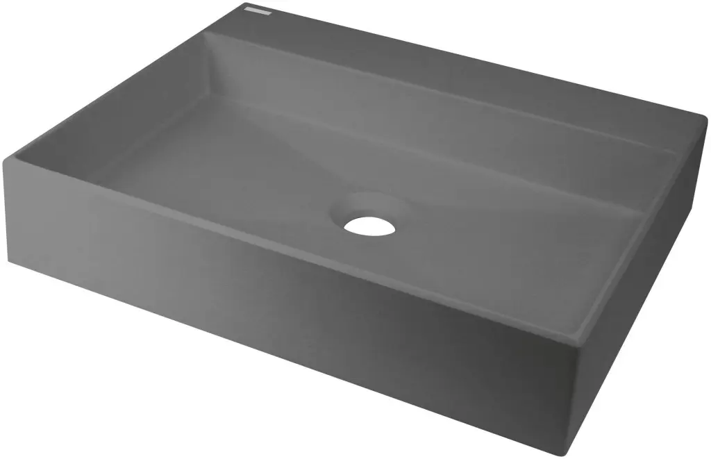 Deante Umyvadlo na desku Correo 50x40 cm - CQR TU5S, granit, antracit metalic