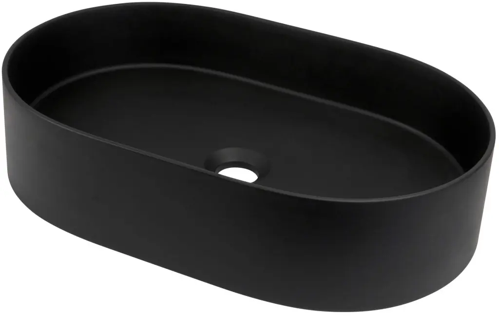 Deante Umyvadlo na desku Silia 55x35 cm - CQS NU6S, granit, černá