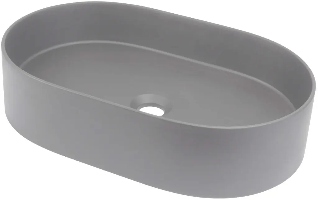 Deante Umyvadlo na desku Silia 55x35 cm - CQS SU6S, granit, šedá metalic
