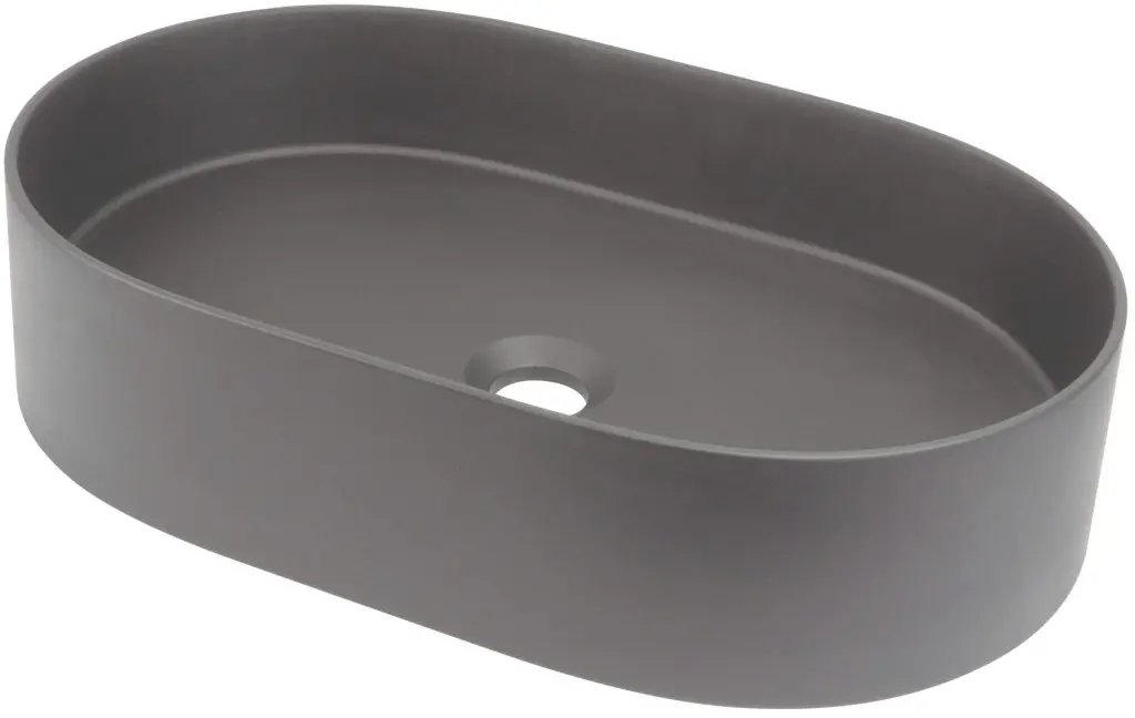 Deante Umyvadlo na desku Silia 55x35 cm - CQS TU6S, granit, antracit metalic