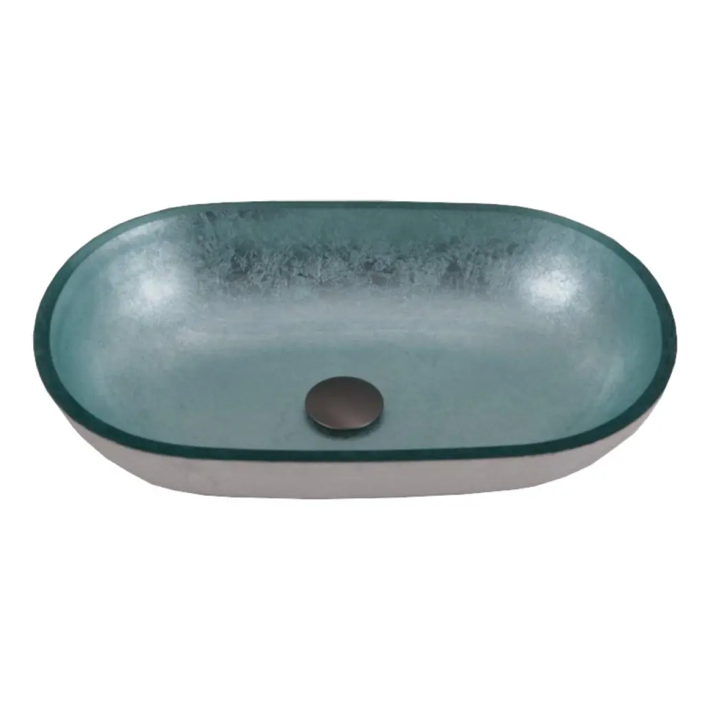 OLSEN SPA Skleněné umyvadlo na desku LEIDEN 55×34×12  OLKLTG223