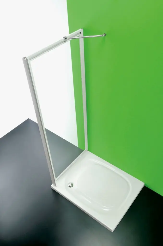 FORTE Sprchová zástěna ANTA FISSA CC Barva rámu Bílá, Rozměr A 100, Výplň Polystyrol 2,2 mm (acrilico) BSAFI10CCP