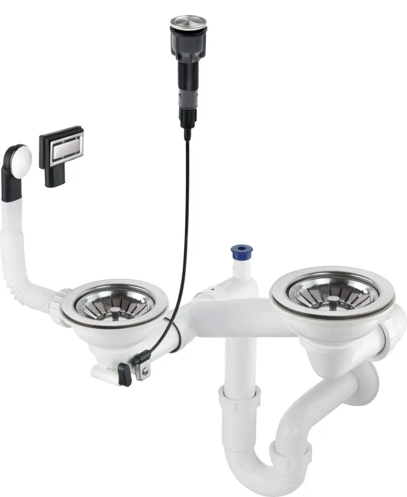 Deante Sifon Space-Saver Click pro granitové dřezy o 1,5 a 2 mycí komoře - ZXY 9983