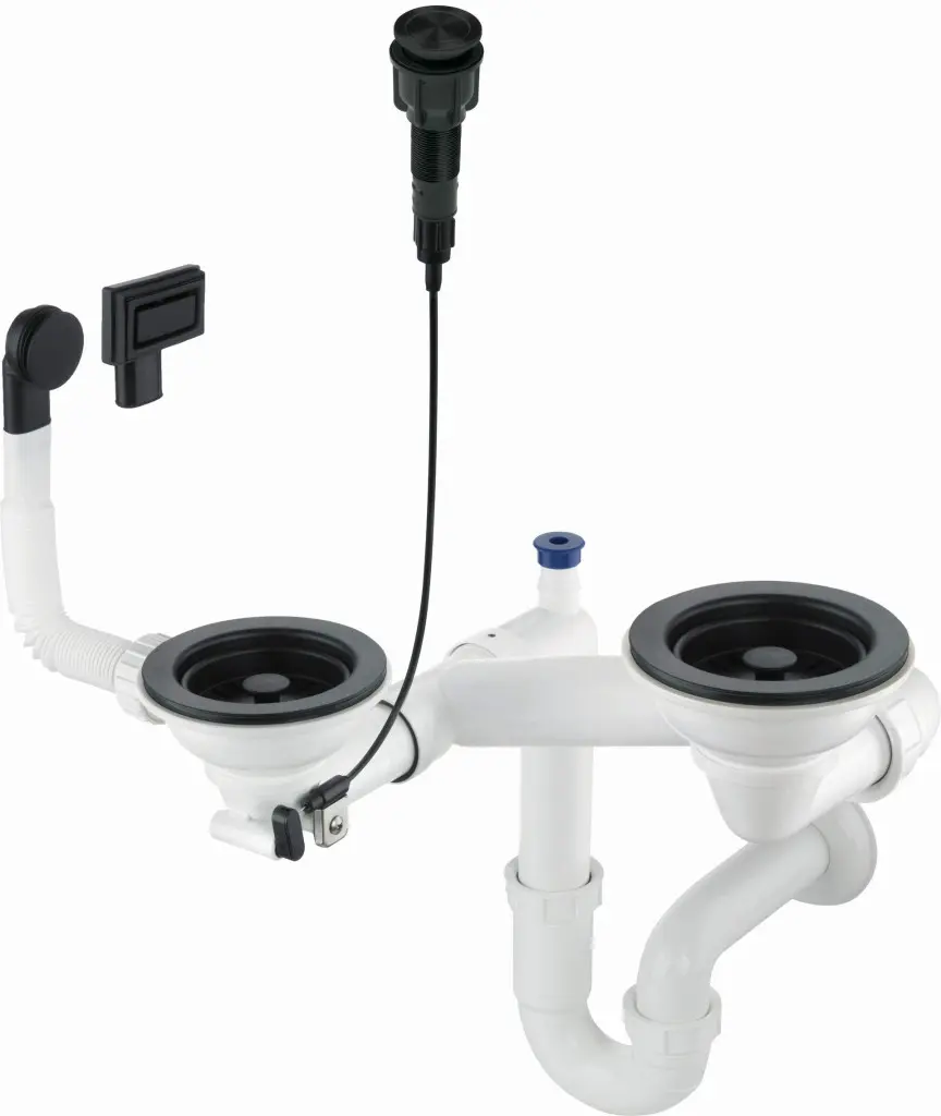 Deante Sifon Space-Saver Click pro granitové dřezy o 1,5 a 2 mycí komoře - ZXY N983