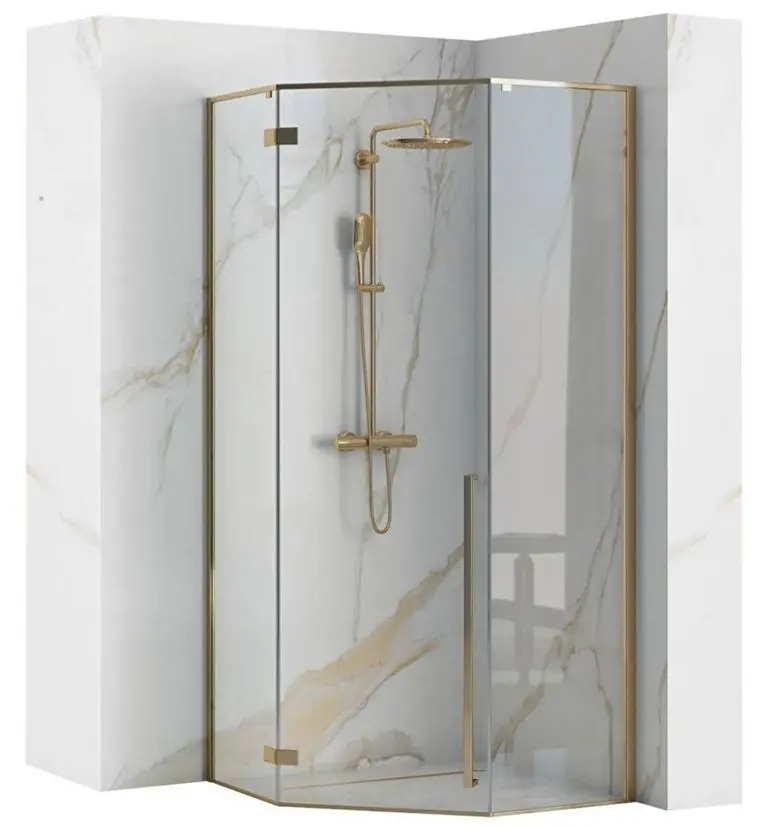 Sprchový kout Rea DIAMOND 90x90 cm zlatý