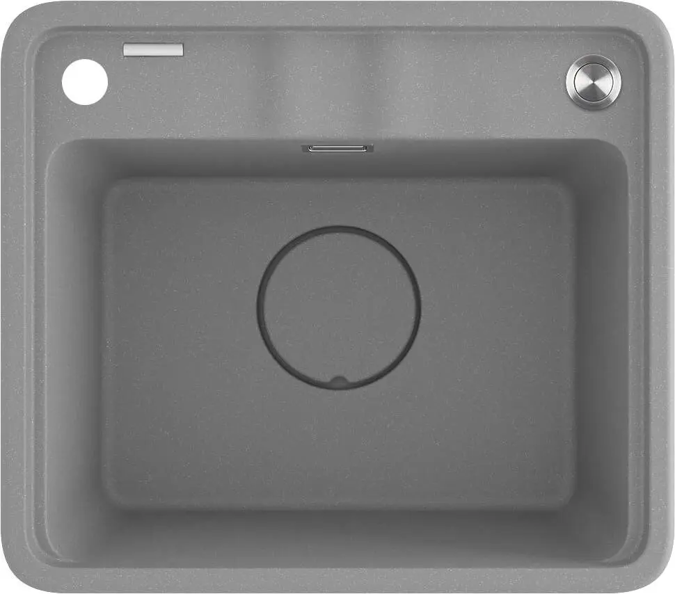 DEANTE Momi metallic grey Granitový dřez, 1-bowl ZKM_S103
