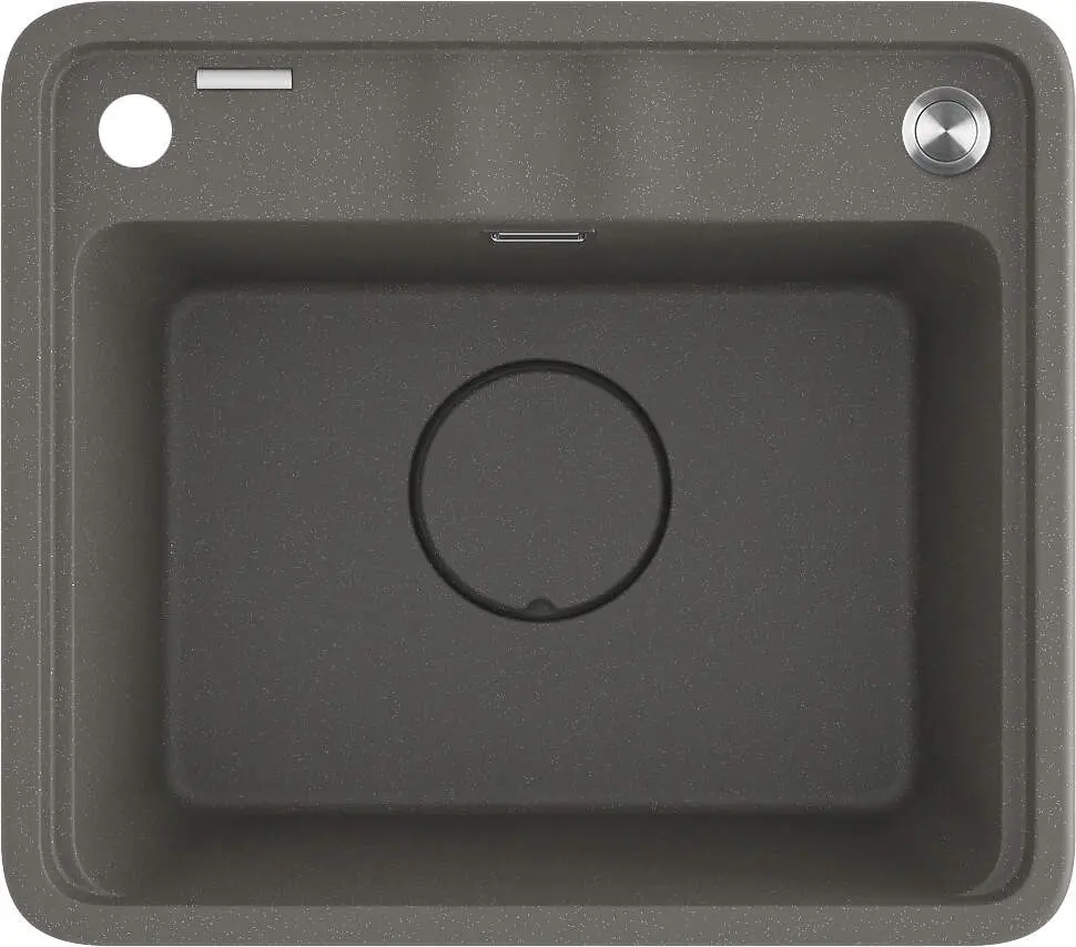 DEANTE Momi metallic grey Granitový dřez, 1-bowl ZKM_T103
