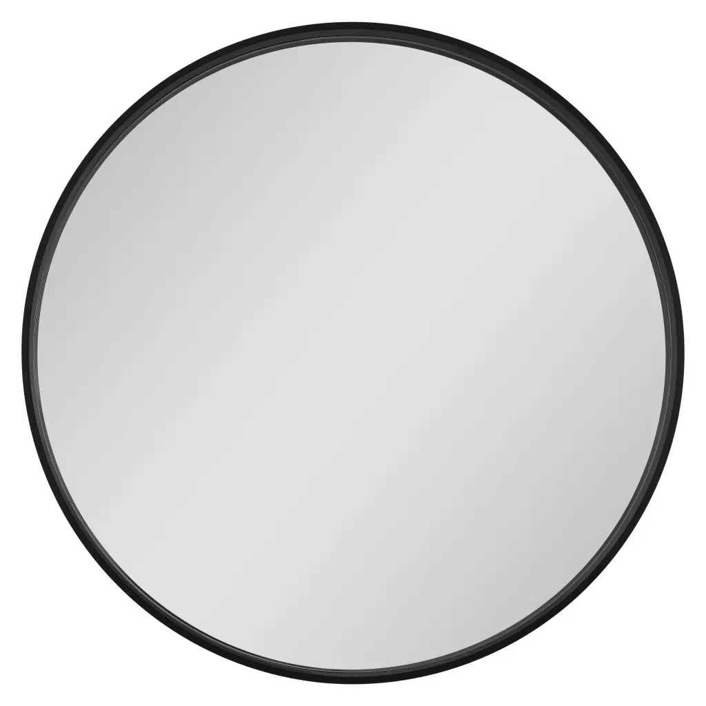 OLSEN SPA Zrcadlo bez osvětlení REISA BLACK Průměr 80  OLNZREI80B