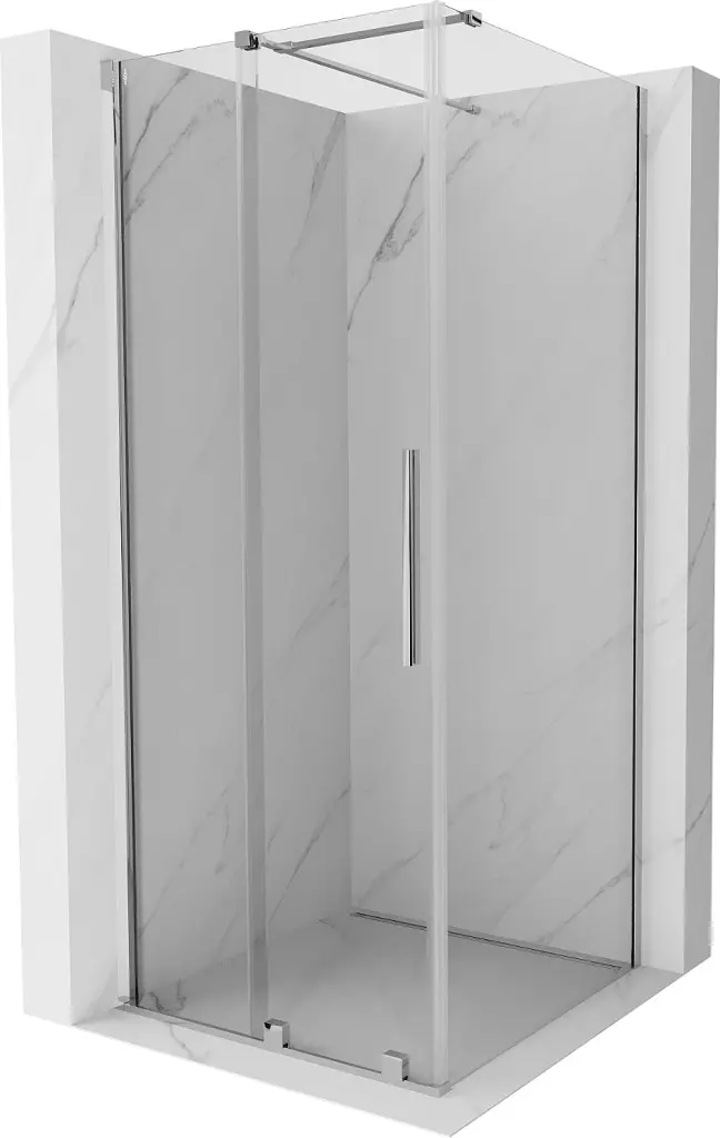 MEXEN/S Velar sprchový kout, posuvné dveře 110 x 110, transparent, chrom 871-110-110-01-01
