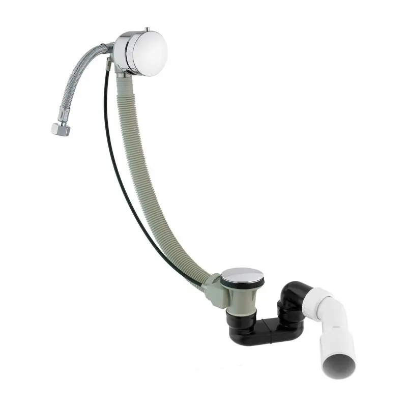 OLSEN SPA Vanový sifon s napouštěním přes přepad, chrom BAHATK122SCR