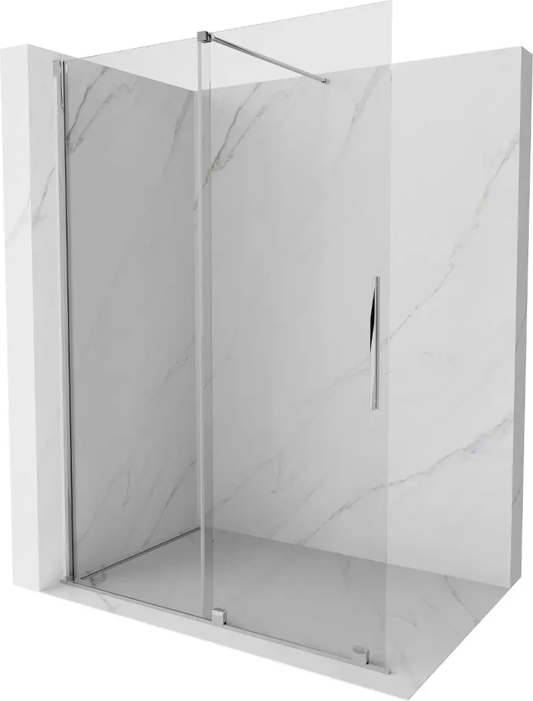 MEXEN/S Velar posuvné sprchové dveře Walk-in 160, transparent, chrom 871-160-000-03-01
