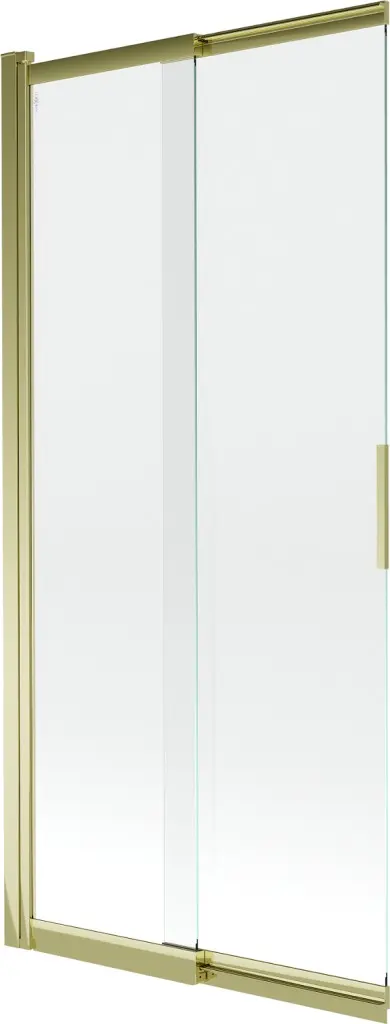 MEXEN Fox 2-křídlá posuvná vanová zástěna 85 x 150, transparent, zlatá 891-085-002-50-00