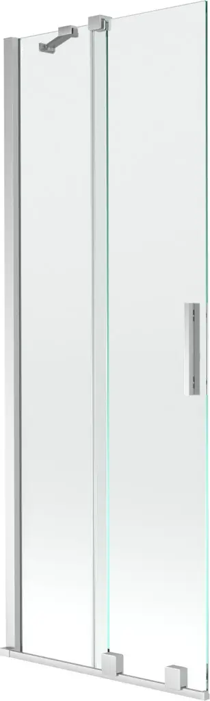 MEXEN/S Velar Dvoukřídlá posuvná vanová zástěna 75 x 150, transparent, chrom 896-075-000-01-01
