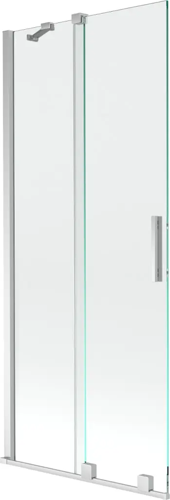 MEXEN/S Velar Dvoukřídlá posuvná vanová zástěna 85 x 150, transparent, chrom 896-085-000-01-01