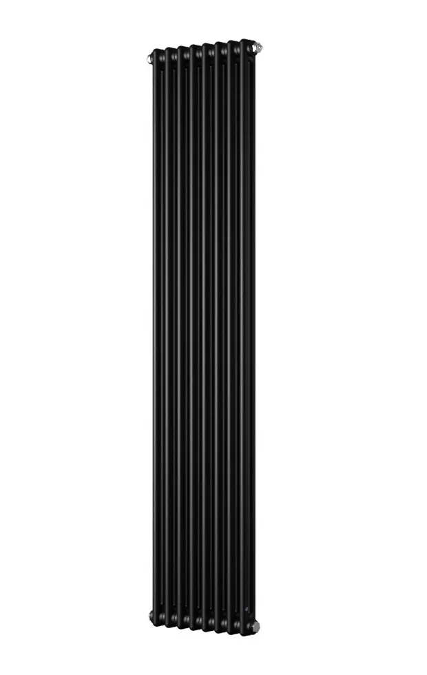 Instalprojekt Koupelnový radiátor TUBUS 2 černá barva Barva Černá , Rozměr A 35 , Rozměr C 180, Skutečný rozměr radiátoru (v mm) 349 × 1800 mm, Typ připojení Středové 50 mm RADTUB21800731S