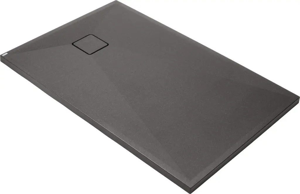 DEANTE Correo antracitová metalická Granitová sprchová vanička, obdélníková, 120x70 cm KQR_T73B