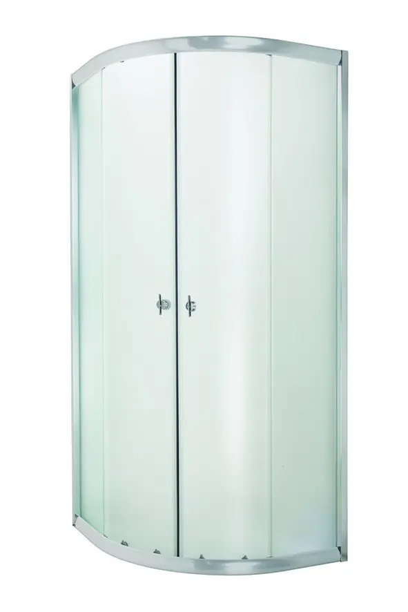 INVENA Sprchový kout čtvrtkruh MARBELLA, profil: chrom, sklo frosted 80x80cm AK-46-181-O