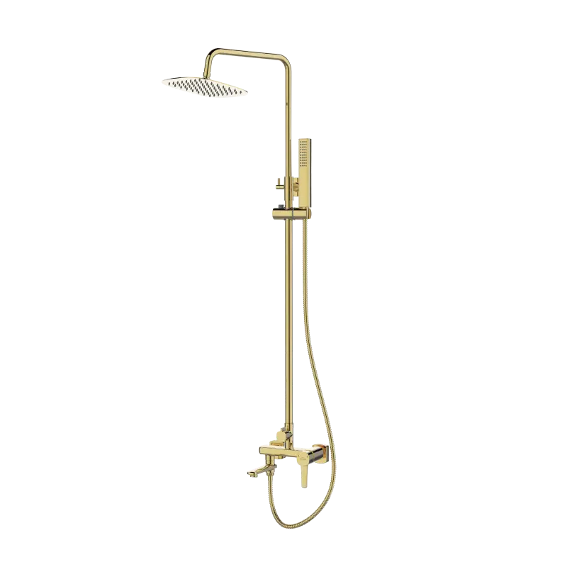 INVENA Sprchový sloup GLAMOUR TREND s baterií,  zlato AU-05-B09-V