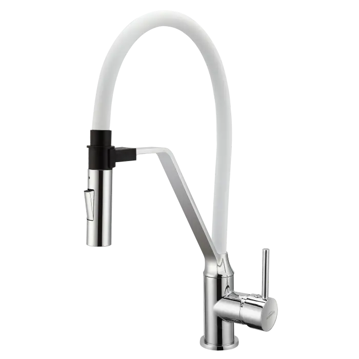 INVENA Dřezová baterie s magnetickým držákem, bílá BZ-30-L02-C