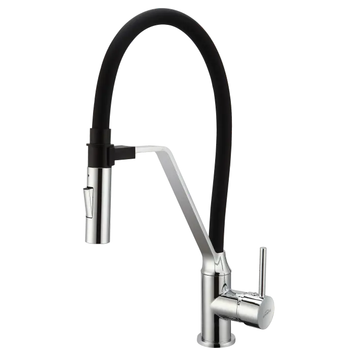 INVENA Dřezová baterie s magnetickým držákem,  černá BZ-30-L04-C