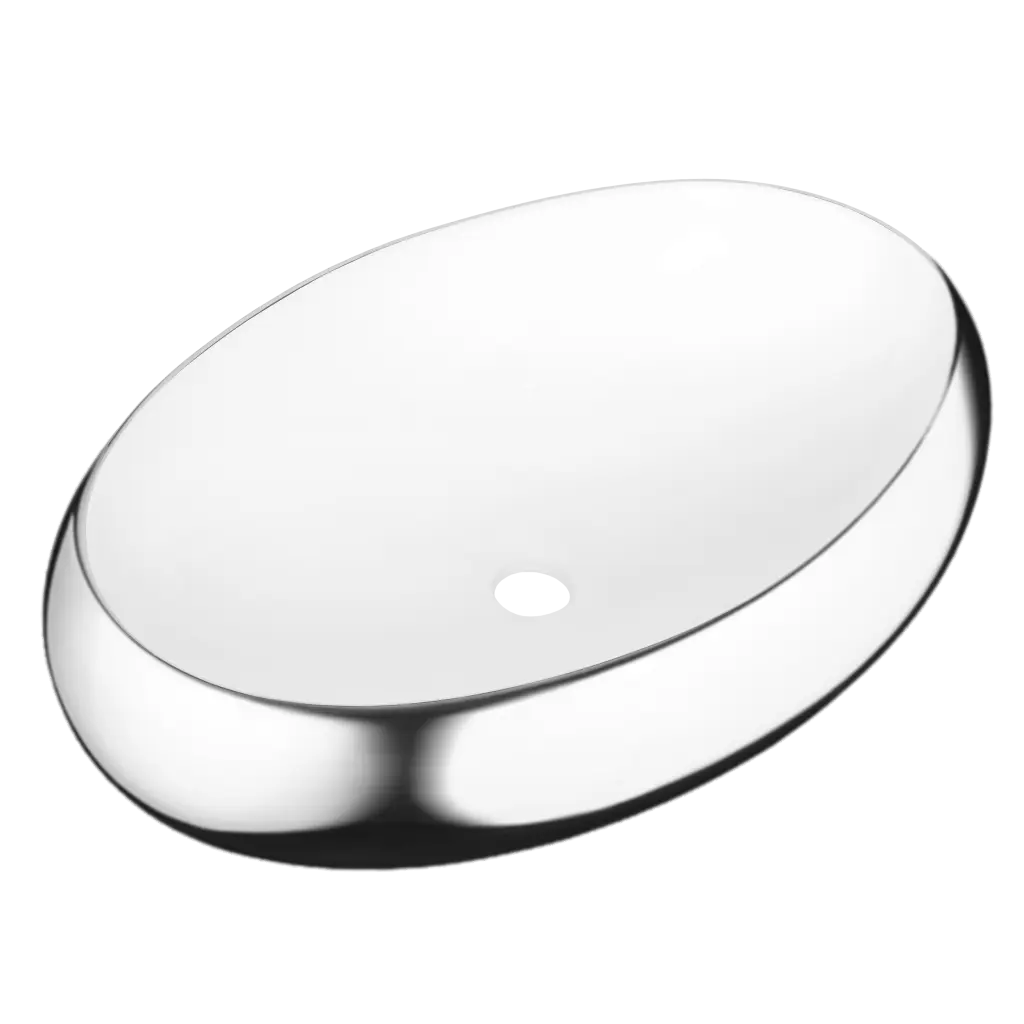 INVENA Umyvadlo na desku  FRESCO bílá/chrom CE-31-001-W