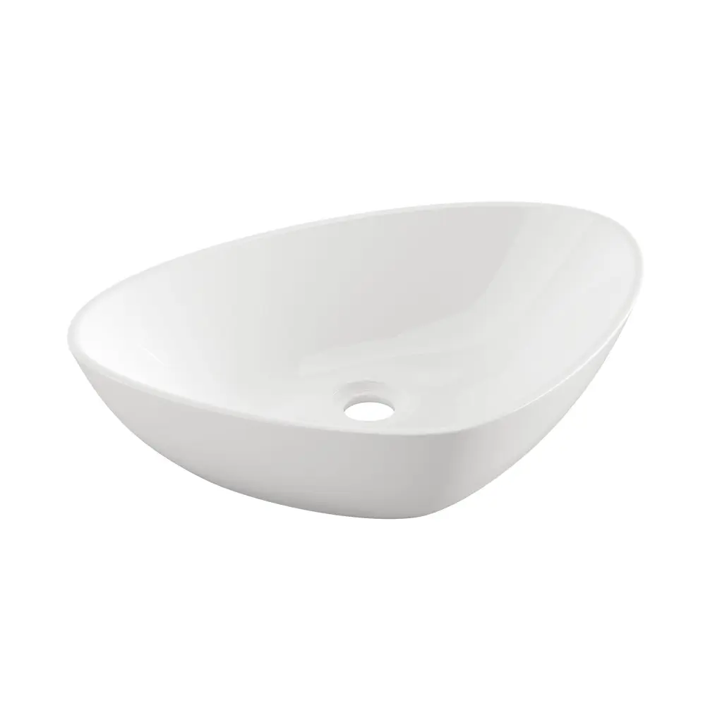 INVENA Umyvadlo na desku TRIGONO , 50 cm, bílá  CE-58-001-W