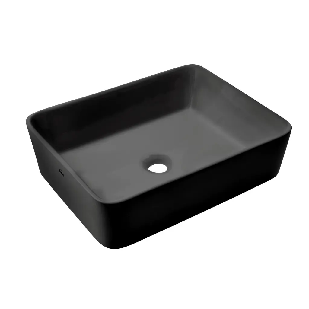 INVENA Umyvadlo na desku PAROS TREND 48,5 cm,černá CE-36-005-C