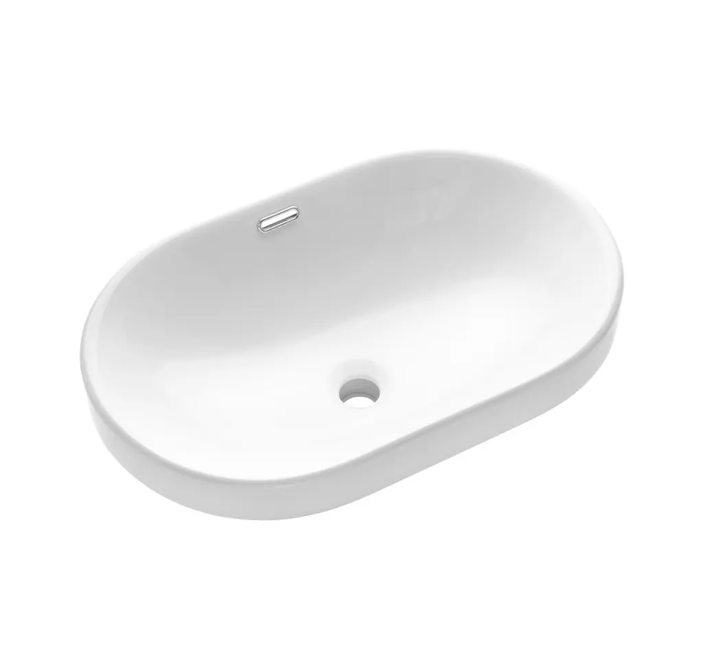 INVENA Umyvadlo na desku EGINA 60 cm kruhové CE-52-060-W