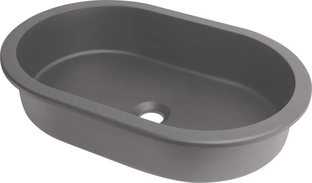 Deante Zápustné/pod deskové umyvadlo Silia 58,8x39 cm - CQSTU6U, granit, antracit metalic