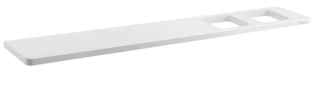 Sapho ABELINE polička rockstone 600mm, 2x otvor, bílá mat