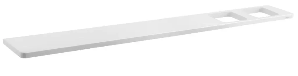 Sapho ABELINE polička rockstone 800mm, 2x otvor, bílá mat