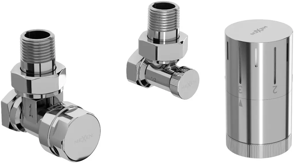 MEXEN/S G05 úhlová termostatická souprava pro radiátor, chrom W901-958-01