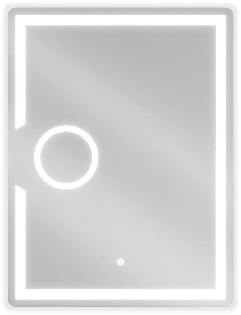 MEXEN Onyx zrcadlo s osvětlením s kosmetickým zrcátkem 60 x 80, LED 600 9813-060-080-611-00
