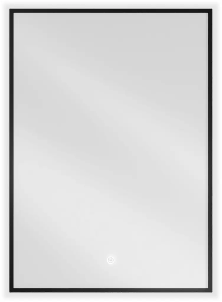 MEXEN Erma zrcadlo s osvětlením 50 x 70, LED 6000K, černý rám 9814-050-070-611-70