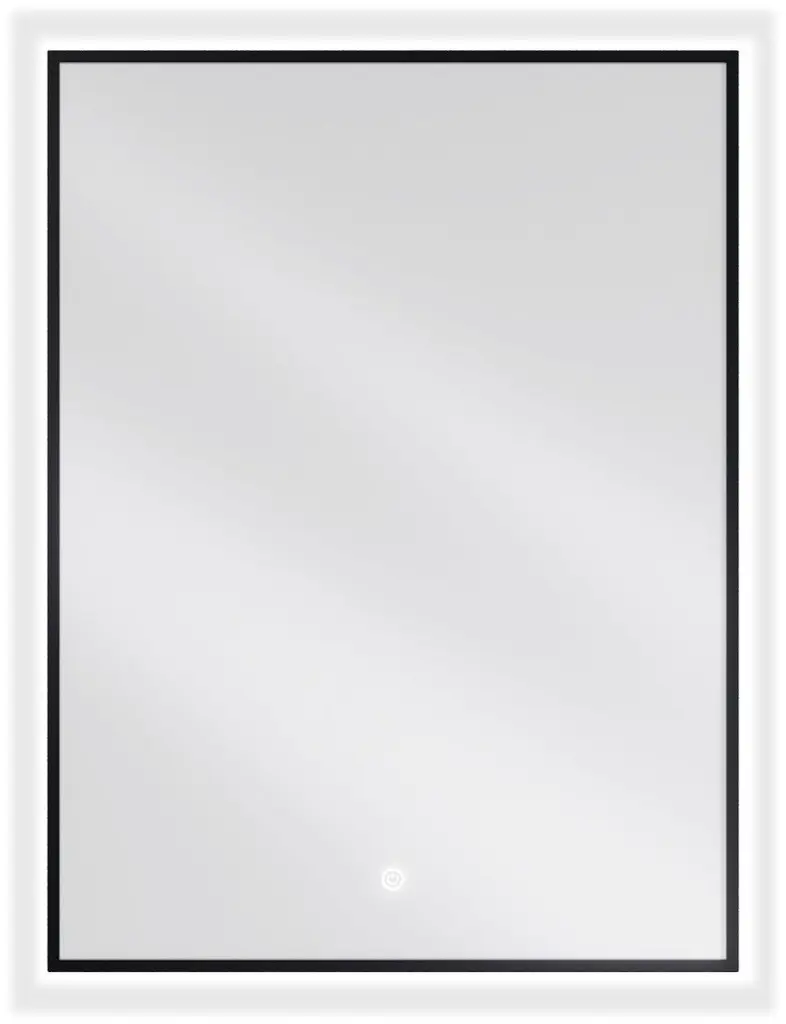 MEXEN Erma zrcadlo s osvětlením 60 x 80, LED 6000K, černý rám 9814-060-080-611-70