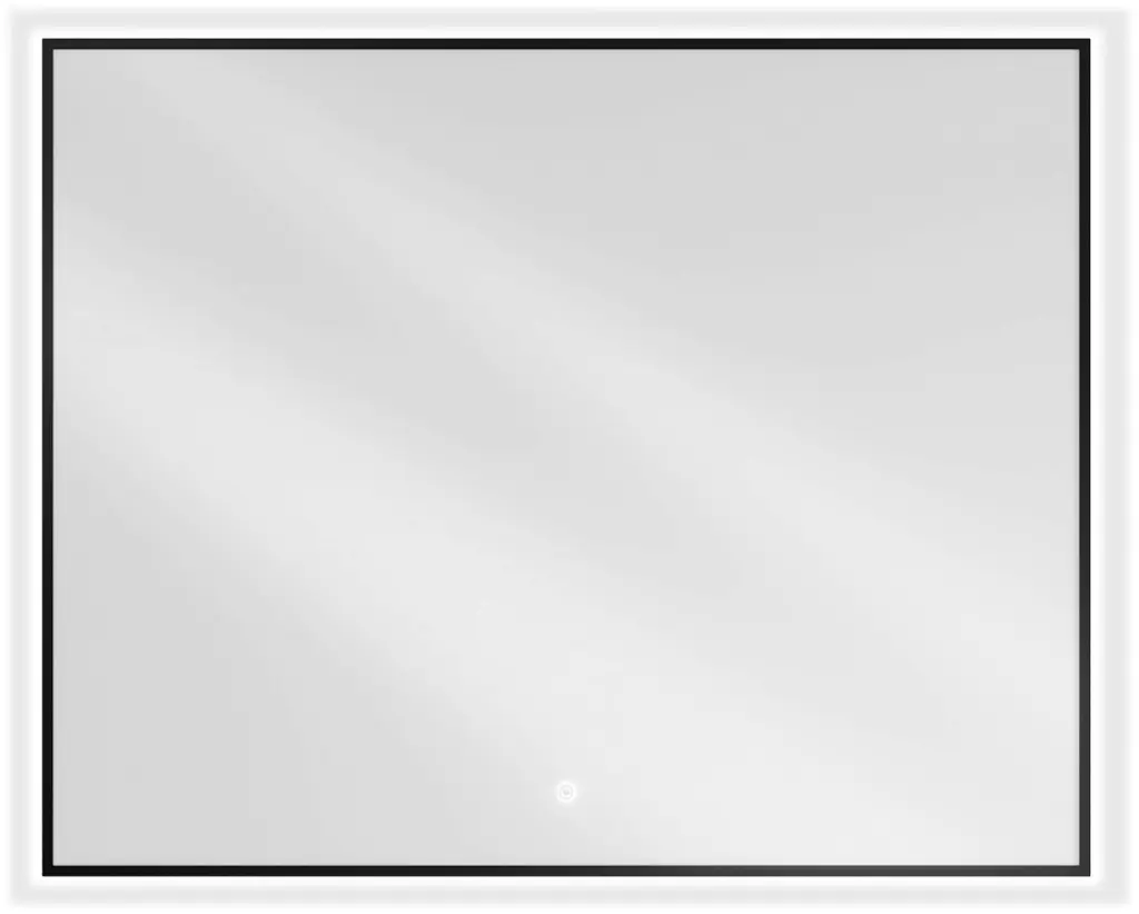 MEXEN Erma zrcadlo s osvětlením 100 x 80, LED 6000K, černý rám 9814-100-080-611-70