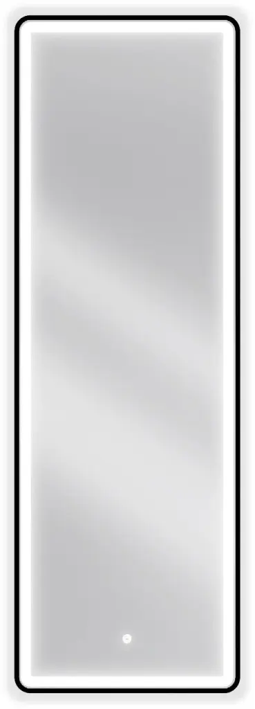 MEXEN Coro zrcadlo s osvětlením 50 x 150, LED 6000K, černý rám 9817-050-150-611-70