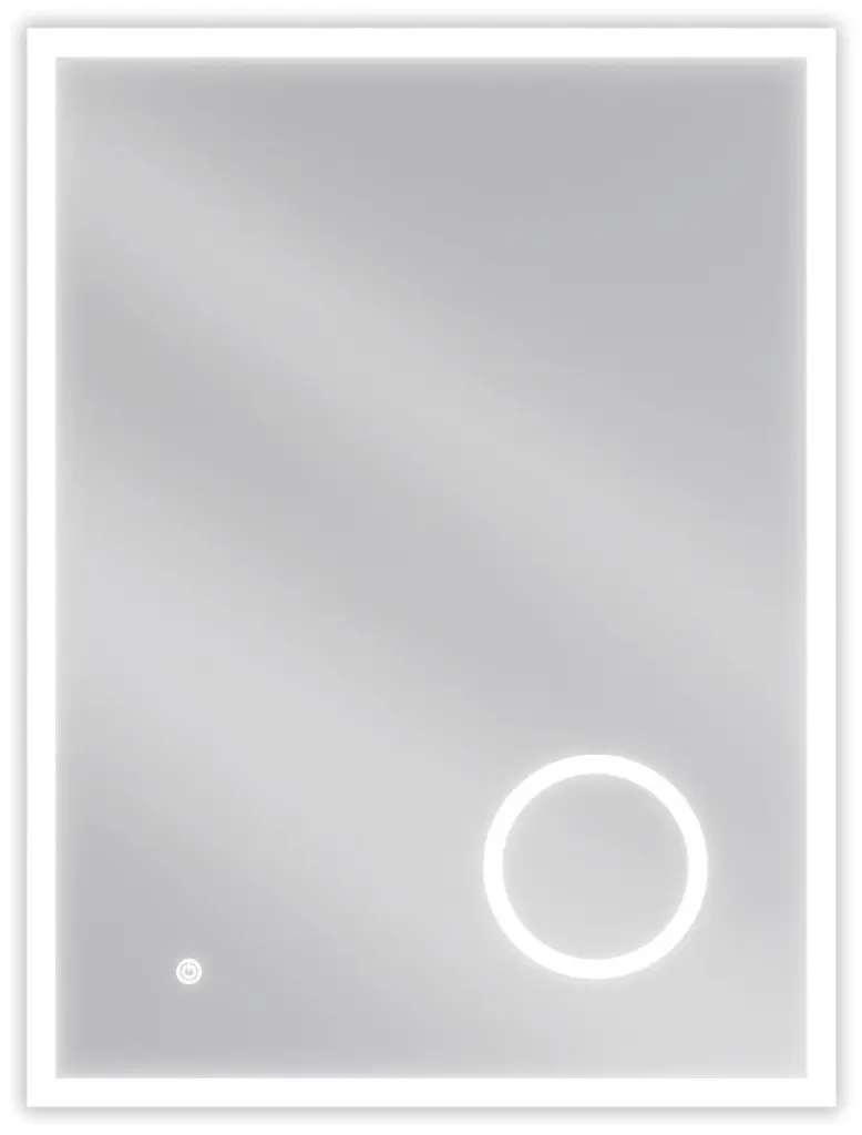 MEXEN Kala zrcadlo s osvětlením s kosmetickým zrcátkem 60 x 80, LED 600 9820-060-080-611-00