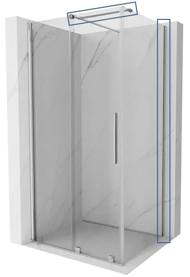 MEXEN VELAR montážní sada pro instalaci na stěnu chrom 870-00-01