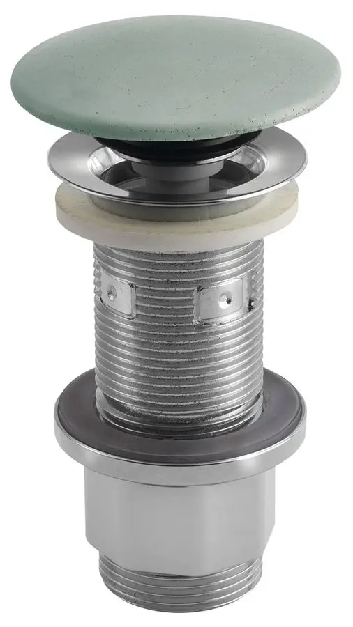 SAPHO Umyvadlová výpust 5/4“, click-clack, betonová zátka, 10-80, zelená mat FG923
