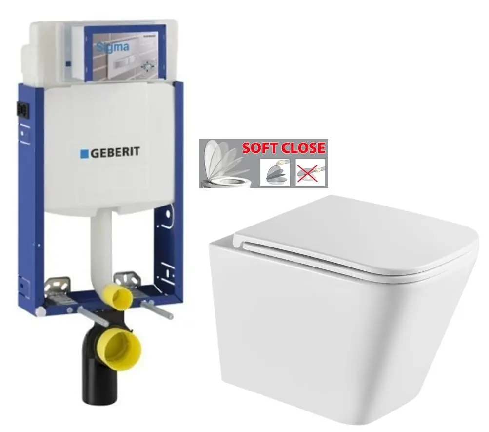 GEBERIT KOMBIFIX ECO, nádržka UP 320 bez tlačítka + WC INVENA FLORINA /VÍROVÉ SPLACH/ WITH SOFT, včetně soft/close sedátka 110.302.00.5 FL1