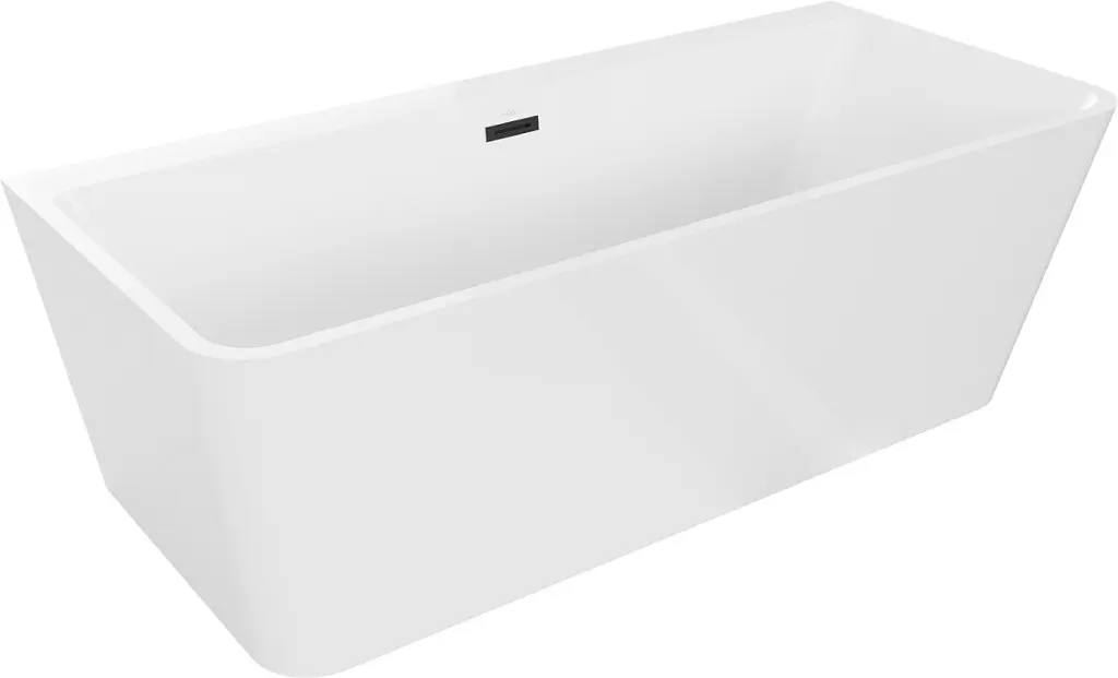 MEXEN/S Volta vana volně stojící 170 x 75, bílá, sifon a přepad černá 51131707500-70