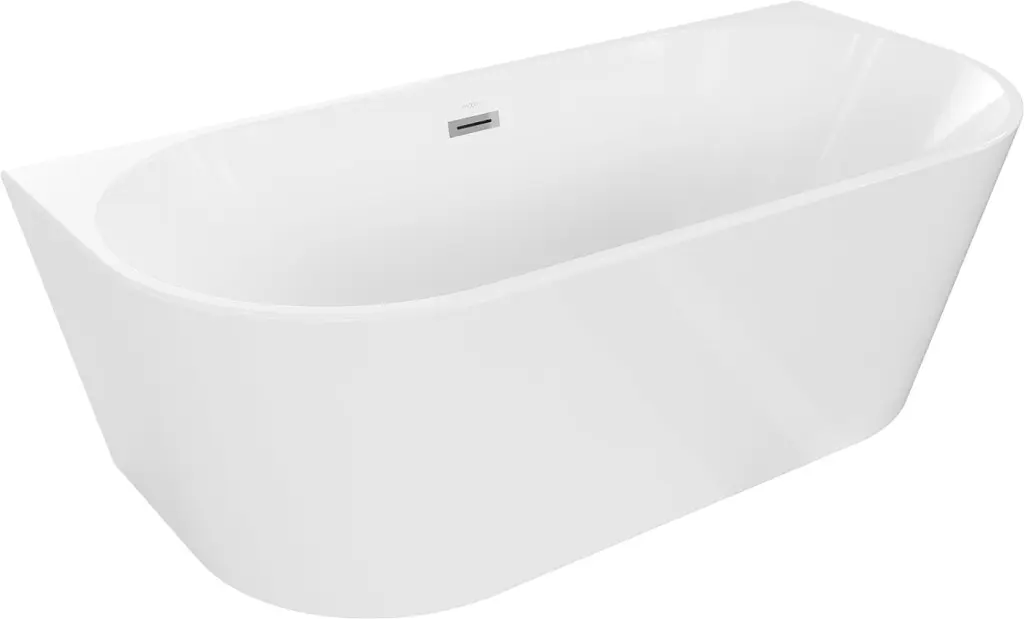 MEXEN/S Oval vana volně stojící 170 x 80, bílá, sifon a přepad chrom 52671708000-01