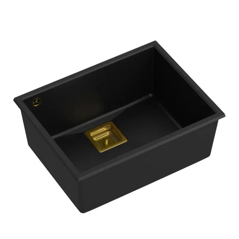 Quadron Granitový dřez DAVID 50 Black Měď HQD5542U7-C1